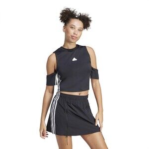 Adidas Dance All-Gender Crop Top – Black/White – Size XS – NEW with tags